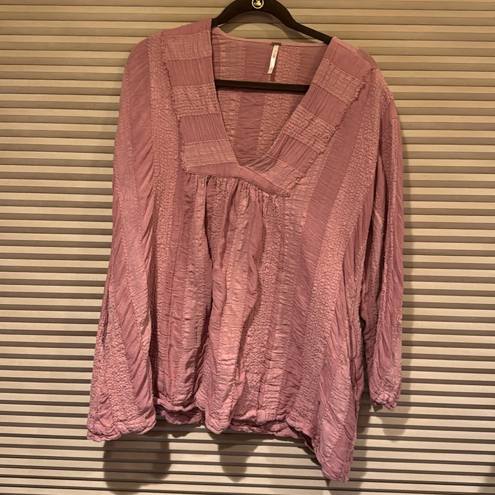 Textured Pink Blouse